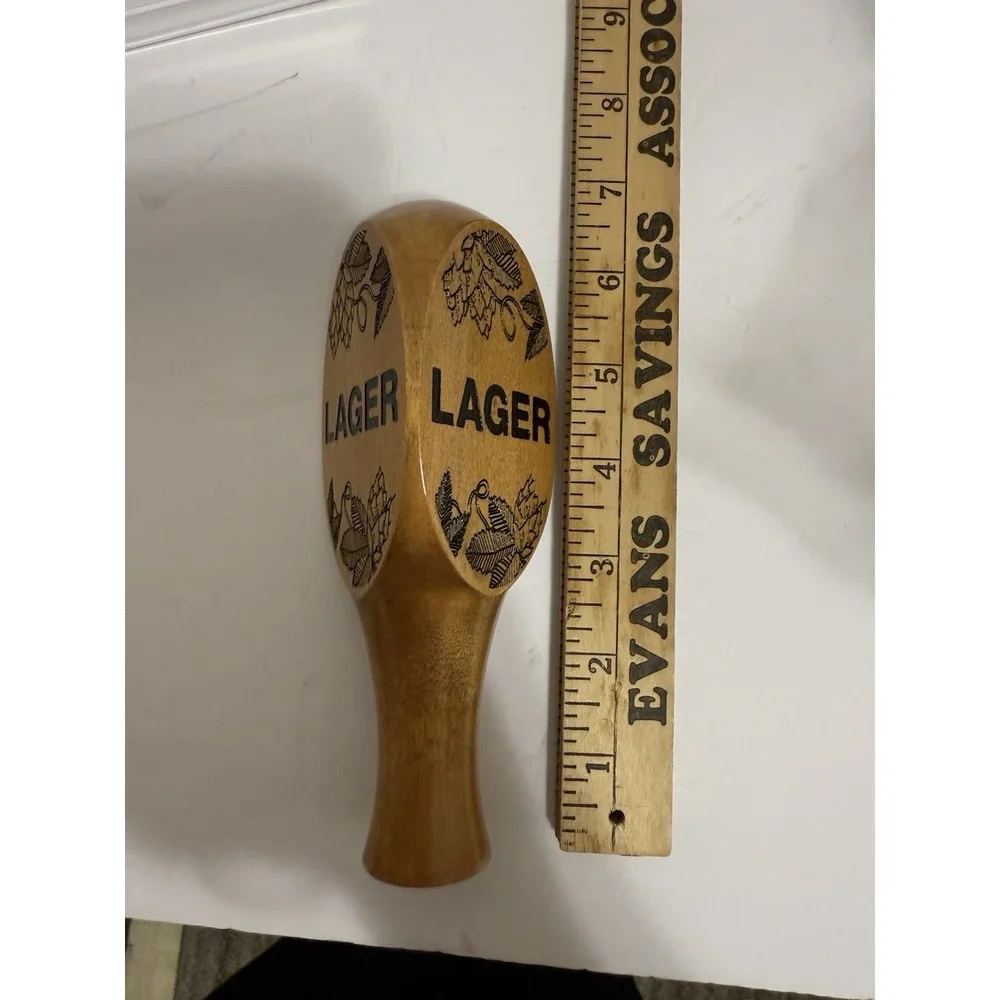 Beer Tap Handle – 6.50'' Natural Wood‎ Lager Tap Handle for Draft Bar System